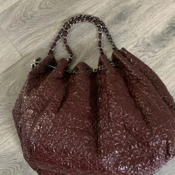 SOLD Burgundy Rock In Moscou Bag Patent Leat - Picture 4 of 8